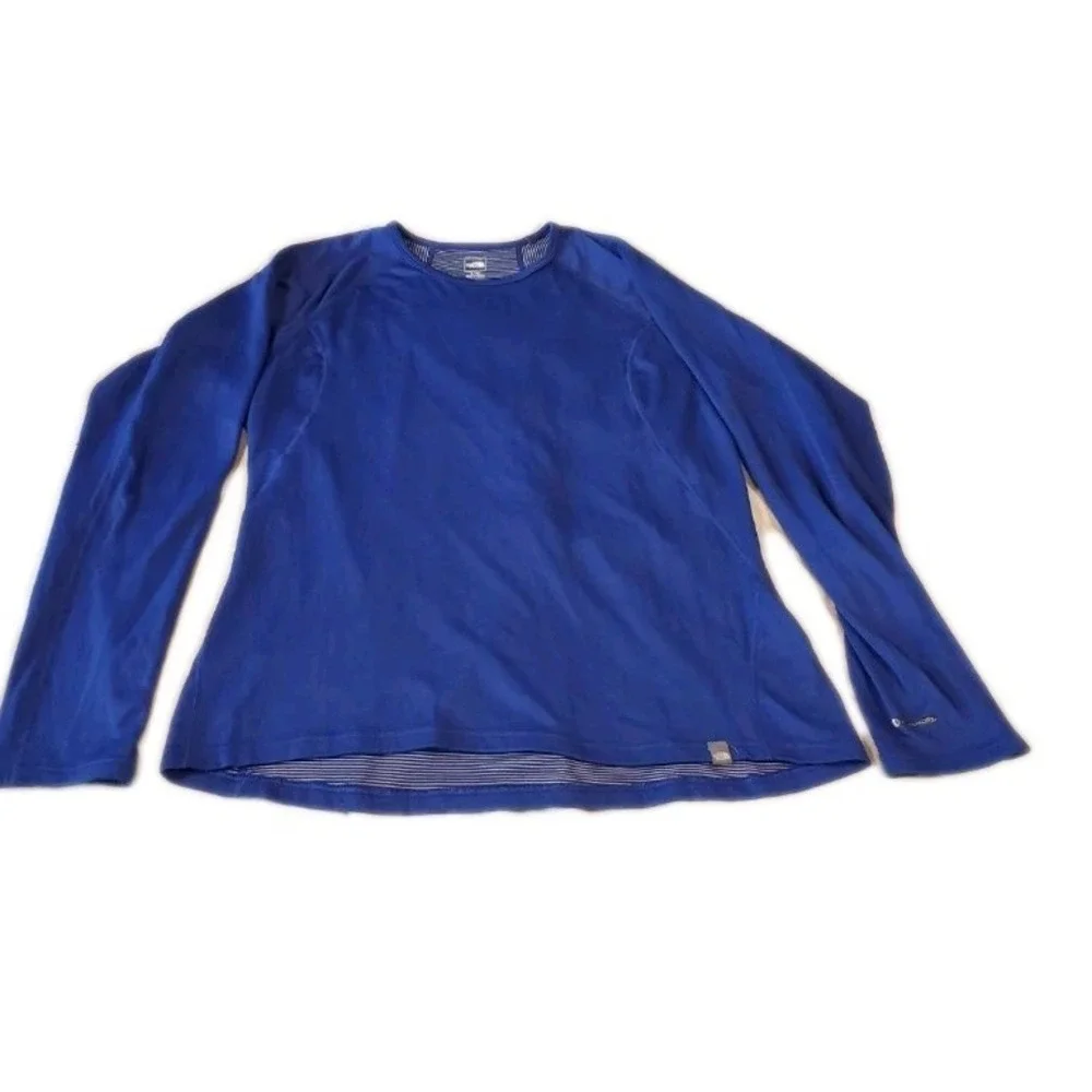 Northface Men's L‎ Long Sleeve Flashdry  Blue Active Top Base Layer Outdoor